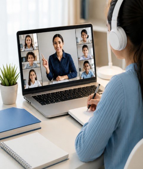 Student learning online